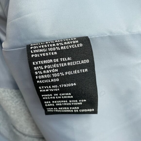 NEW Vince Camuto Women's XX-Large Hooded Light Gray, Blue Coat Polyester Blend - Picture 10 of 14